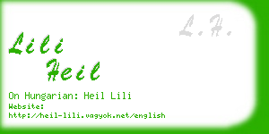 lili heil business card